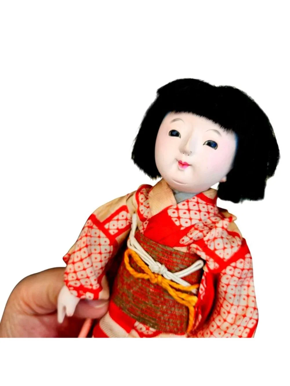 Vintage Japanese Ichimatsu Doll Kimono Instant Collection Lot Handkerchief